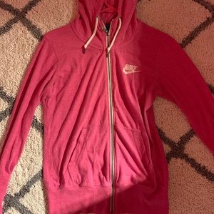 Pink nike zip up